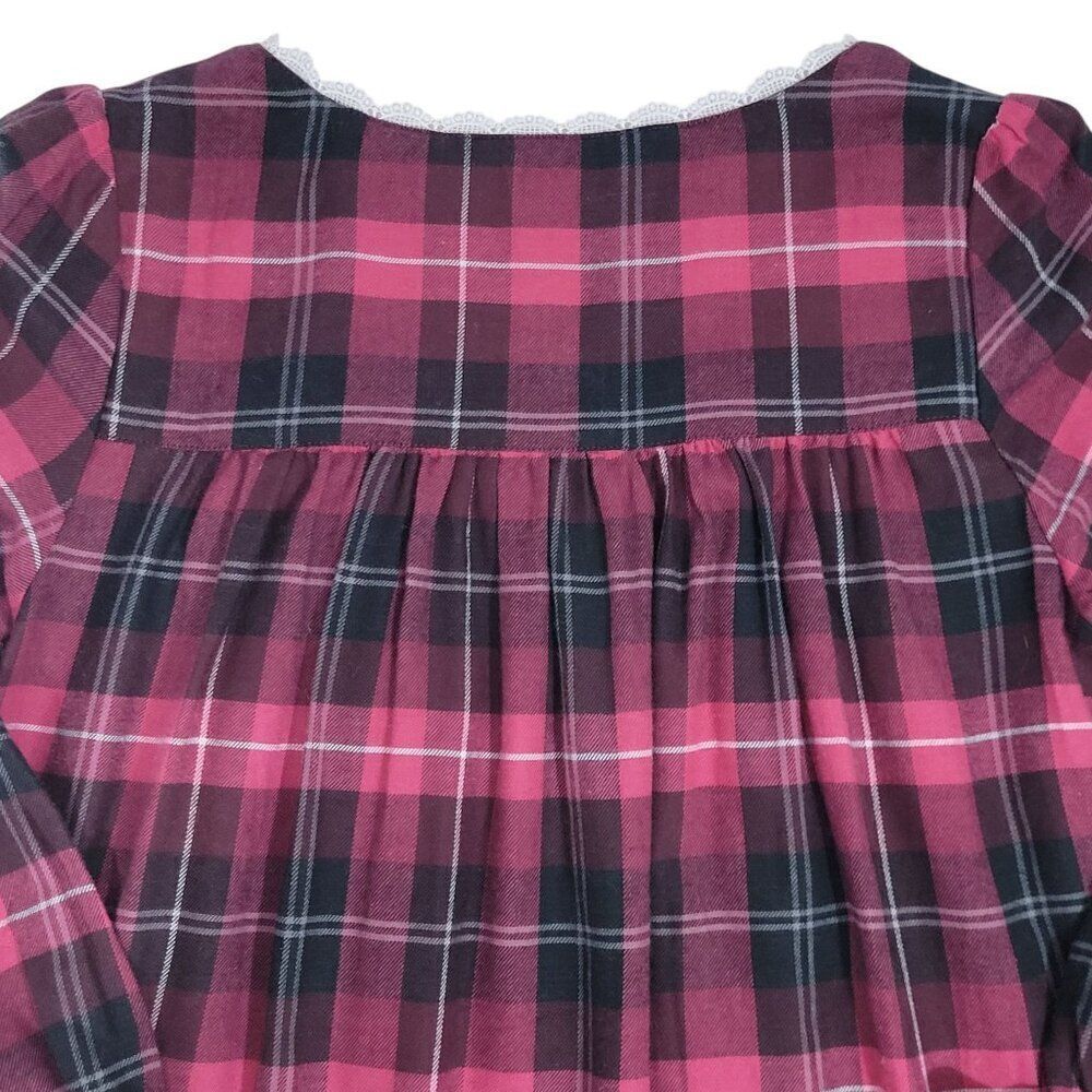 Eileen West Nightgown Womens Size XS Hollyberry Plaid Pajama Long Lace Cottage‎ - Picture 7 of 16